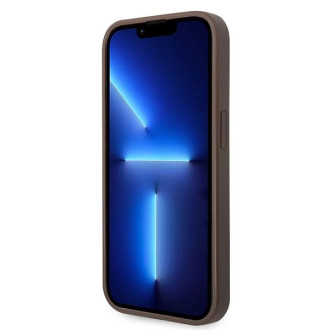 Guess GUHCP15L4GMGBR iPhone 15 Pro 6,1&quot; hnědý/hnědý pevný obal 4G velké kovové logo