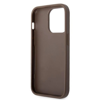 Guess GUHCP15L4GMGBR iPhone 15 Pro 6,1&quot; hnědý/hnědý pevný obal 4G velké kovové logo