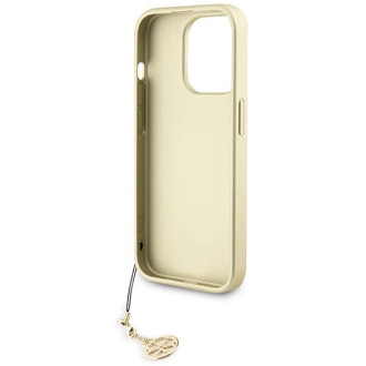 Guess GUHCP15LGF4GBR iPhone 15 Pro 6,1&quot; hnědé/hnědé pevné pouzdro 4G Charms Collection