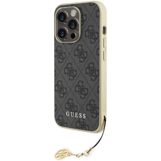 Guess GUHCP15LGF4GGR iPhone 15 Pro 6,1&quot; šedý/šedý pevný obal 4G Charms Collection