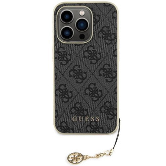 Guess GUHCP15LGF4GGR iPhone 15 Pro 6,1&quot; šedý/šedý pevný obal 4G Charms Collection