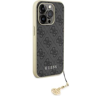 Guess GUHCP15LGF4GGR iPhone 15 Pro 6,1&quot; šedý/šedý pevný obal 4G Charms Collection