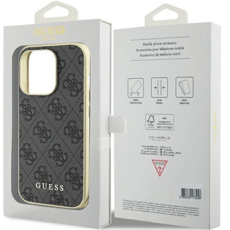 Guess GUHCP15LGF4GGR iPhone 15 Pro 6,1&quot; šedý/šedý pevný obal 4G Charms Collection