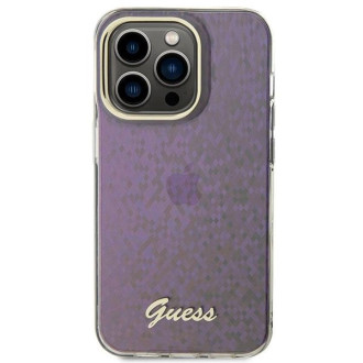 Guess GUHCP15LHDECMP iPhone 15 Pro 6,1&quot; růžový/růžový pevný obal IML Faceted Mirror Disco Iridescent