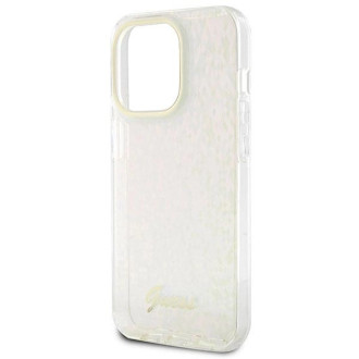Guess GUHCP15LHDECMP iPhone 15 Pro 6,1&quot; růžový/růžový pevný obal IML Faceted Mirror Disco Iridescent