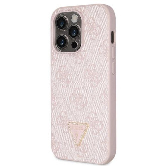Guess GUHCP15LP4TDSCPP iPhone 15 Pro 6,1&quot; růžové/růžové pevné pouzdro Crossbody 4G kovové logo