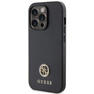 Guess GUHCP15LPS4DGPK iPhone 15 Pro 6,1&quot; černý/černý pevný obal Strass Metal Logo