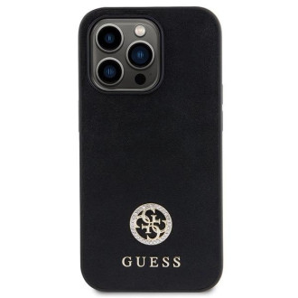 Guess GUHCP15LPS4DGPK iPhone 15 Pro 6,1&quot; černý/černý pevný obal Strass Metal Logo