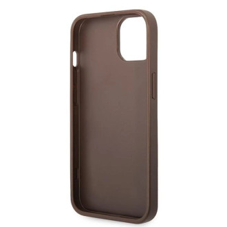 Guess GUHCP15S4GMGBR iPhone 15 6,1&quot; hnědý/hnědý pevný obal 4G velké kovové logo