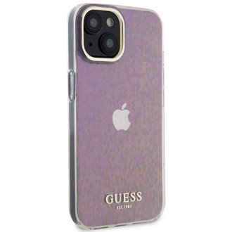 Guess GUHCP15SHDECMP iPhone 15 6,1&quot; růžový/růžový pevný obal IML Faceted Mirror Disco Iridescent