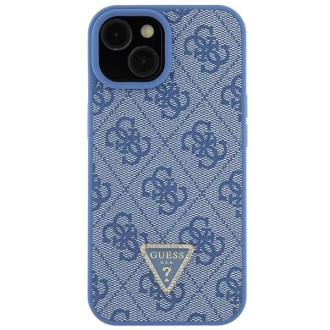 Guess GUHCP15SP4TDSCPB iPhone 15 6,1&quot; modro/modré pevné pouzdro Crossbody 4G kovové logo