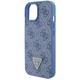 Guess GUHCP15SP4TDSCPB iPhone 15 6,1&quot; modro/modré pevné pouzdro Crossbody 4G kovové logo