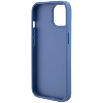 Guess GUHCP15SP4TDSCPB iPhone 15 6,1&quot; modro/modré pevné pouzdro Crossbody 4G kovové logo