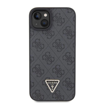 Guess GUHCP15SP4TDSCPK iPhone 15 6,1&quot; černo/černé pevné pouzdro Crossbody 4G kovové logo
