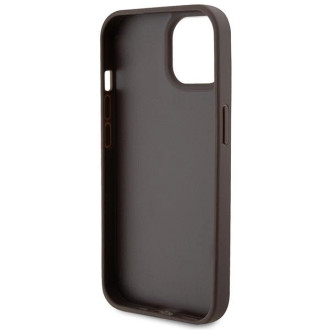 Guess GUHCP15SP4TDSCPW iPhone 15 6,1&quot; hnědý/hnědý pevný obal Crossbody 4G kovové logo