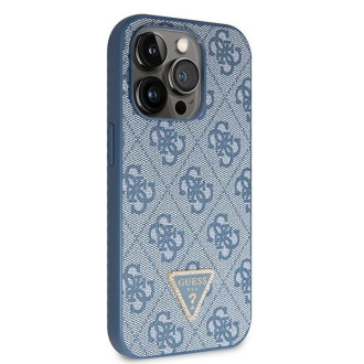 Guess GUHCP15XP4TDSCPB iPhone 15 Pro Max 6,7&quot; modro/modré pevné pouzdro Crossbody 4G kovové logo