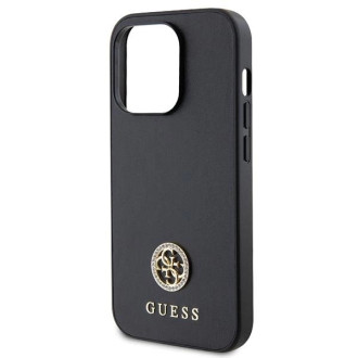 Guess GUHCP15XPS4DGPK iPhone 15 Pro Max 6,7&quot; černý/černý pevný obal Strass Metal Logo