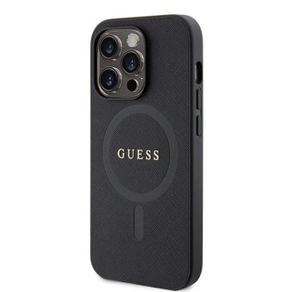 Guess GUHMP15LPSAHMCK iPhone 15 Pro 6,1&quot; černo/černé pevné pouzdro Saffiano MagSafe