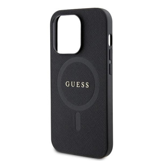 Guess GUHMP15LPSAHMCK iPhone 15 Pro 6,1&quot; černo/černé pevné pouzdro Saffiano MagSafe