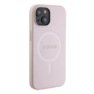 Guess GUHMP15SPSAHMCP iPhone 15 6,1&quot; růžovo-růžový pevný obal Saffiano MagSafe