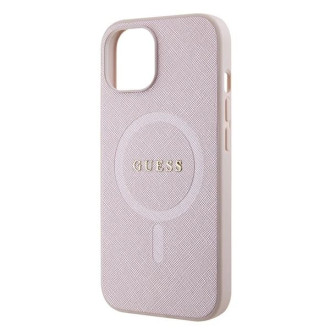 Guess GUHMP15SPSAHMCP iPhone 15 6,1&quot; růžovo-růžový pevný obal Saffiano MagSafe