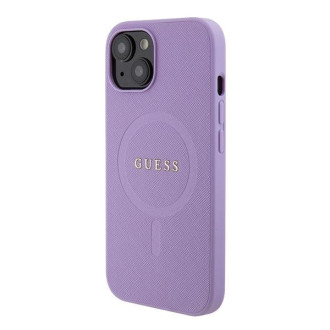 Guess GUHMP15SPSAHMCU iPhone 15 6,1&quot; fialový/fialový pevný obal Saffiano MagSafe