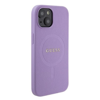 Guess GUHMP15SPSAHMCU iPhone 15 6,1&quot; fialový/fialový pevný obal Saffiano MagSafe