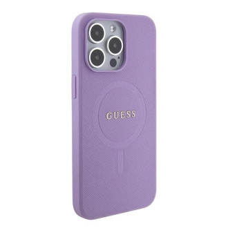 Guess GUHMP15XPSAHMCU iPhone 15 Pro Max 6,7&quot; fialový/fialový pevný obal Saffiano MagSafe
