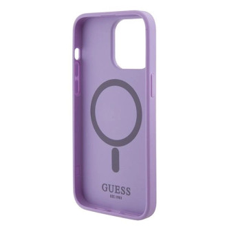 Guess GUHMP15XPSAHMCU iPhone 15 Pro Max 6,7&quot; fialový/fialový pevný obal Saffiano MagSafe