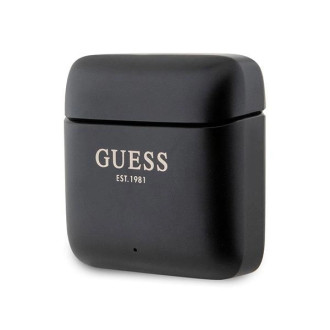 Bluetooth sluchátka Guess GUTWSSU20ALEGK TWS + dokovací stanice černá/černá Tištěné logo