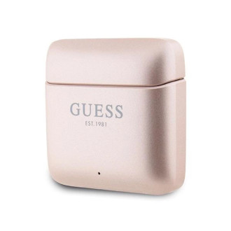 Sluchátka Bluetooth Guess GUTWSSU20ALEGP TWS + Dock Rose Gold/Rose Gold Tištěné logo