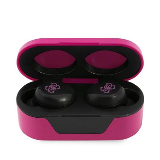 Bluetooth sluchátka Guess GUTWST31EM TWS + purpurová dokovací stanice