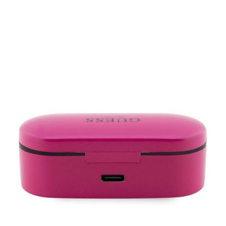 Bluetooth sluchátka Guess GUTWST31EM TWS + purpurová dokovací stanice