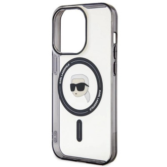 Karl Lagerfeld KLHMP15XHKHNOTK iPhone 15 Pro Max 6,7&quot; průhledný pevný obal IML Karl`s Head MagSafe