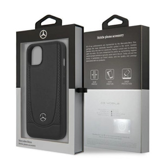 Mercedes MEHCP15MARMBK iPhone 15 Plus 6,7&quot; černo/černé pevné pouzdro Leather Urban