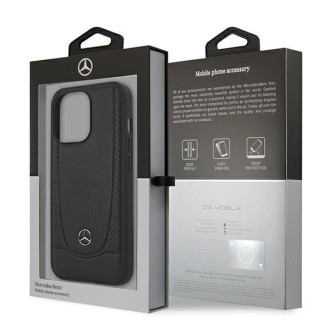 Mercedes MEHCP15XARMBK iPhone 15 Pro Max 6,7&quot; černo/černé pevné pouzdro Leather Urban