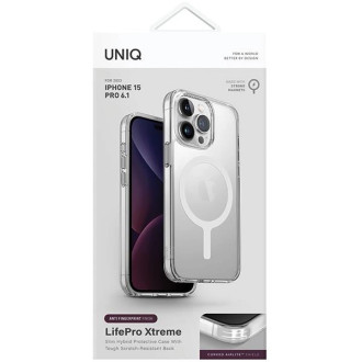 Uniq LifePro Xtreme iPhone 15 Pro 6,1&quot; pouzdro Magclick Charging průhledné/mrazuvzdorné