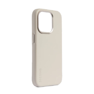 Decoded – ochranné kožené pouzdro kompatibilní s MagSafe pro iPhone 15 Pro (jíl)