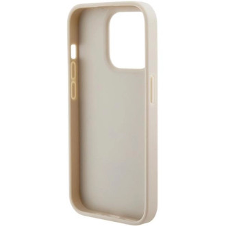 Pouzdro Guess Croco Triangle Logo pro iPhone 15 Pro - zlaté