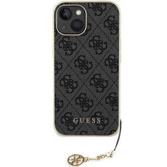 Pouzdro Guess 4G Charms Collection pro iPhone 15 - šedé