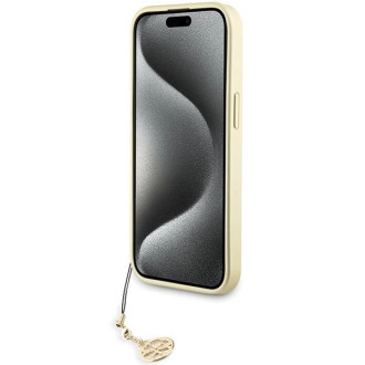 Pouzdro Guess 4G Charms Collection pro iPhone 15 - šedé