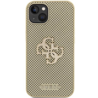 Guess Perforated 4G Glitter pouzdro pro iPhone 15 - zlaté