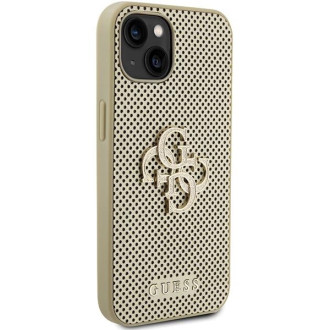 Guess Perforated 4G Glitter pouzdro pro iPhone 15 - zlaté