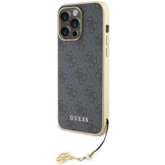 Pouzdro Guess 4G Charms Collection pro iPhone 15 Pro Max - šedé