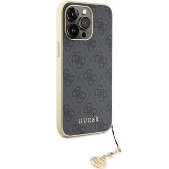 Pouzdro Guess 4G Charms Collection pro iPhone 15 Pro Max - šedé