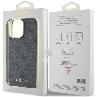 Pouzdro Guess 4G Charms Collection pro iPhone 15 Pro Max - šedé