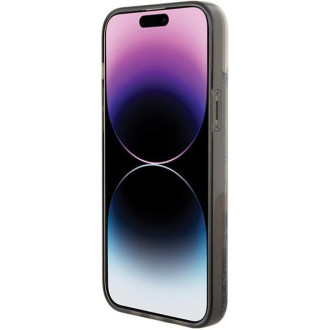 Pouzdro Karl Lagerfeld Liquid Glitter Choupette pro iPhone 15 Plus - průhledné