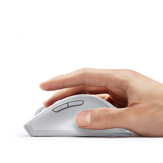 Ugreen MU101 ergonomická bezdrátová myš Bluetooth / 2,4 GHz - bílá