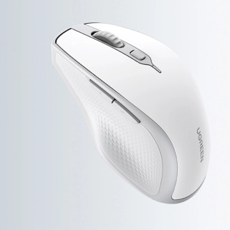 Ugreen MU101 ergonomická bezdrátová myš Bluetooth / 2,4 GHz - bílá