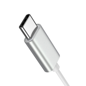 Sluchátka do uší Joyroom JR-EC06 USB-C - stříbrná